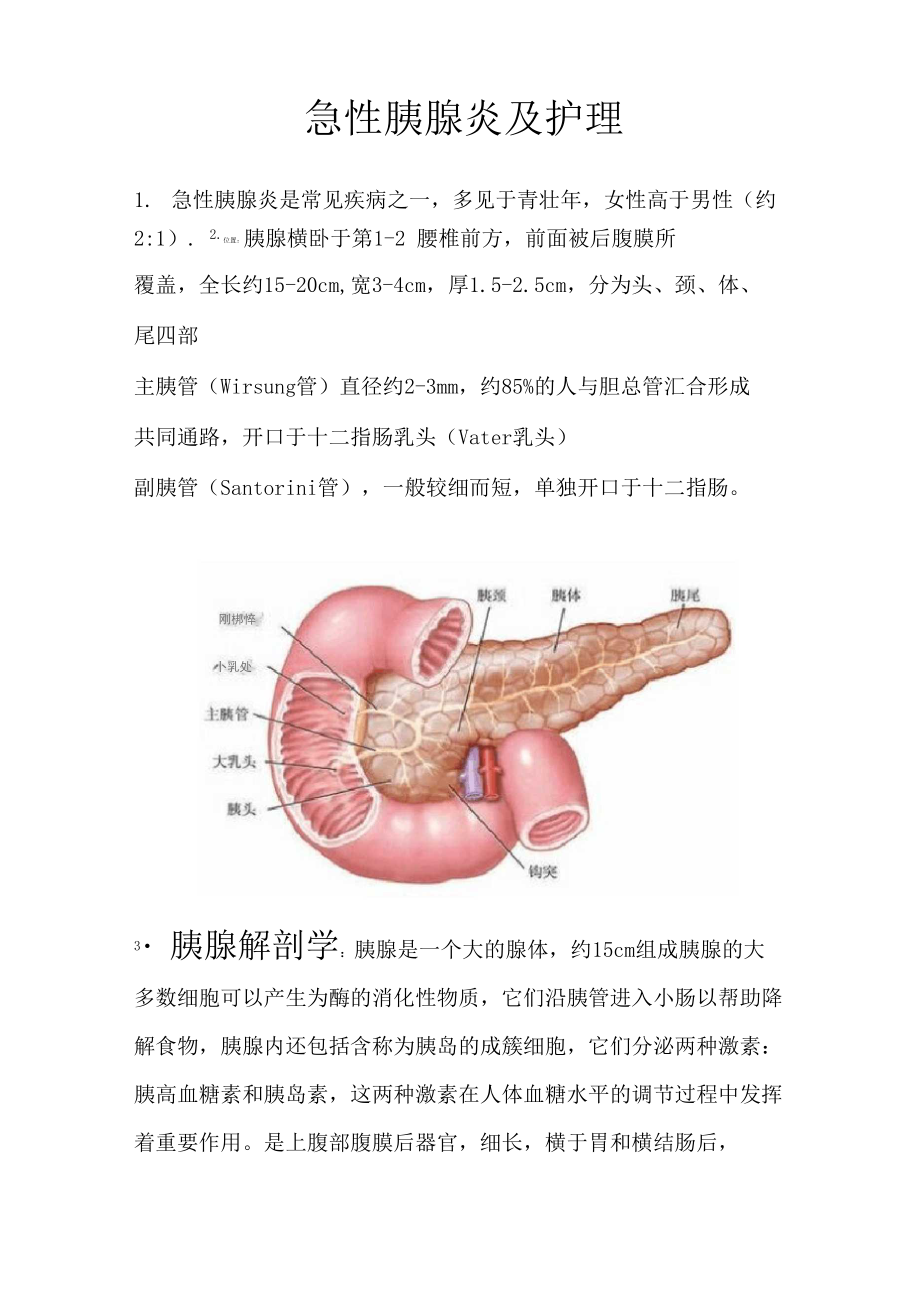 急性胰腺炎及护理_第1页