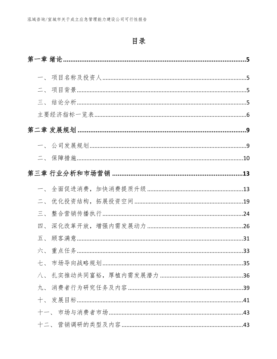 宣城市关于成立应急管理能力建设公司可行性报告【范文参考】_第1页