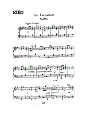 贝多芬 钢琴谱36