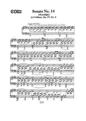 贝多芬 钢琴谱58