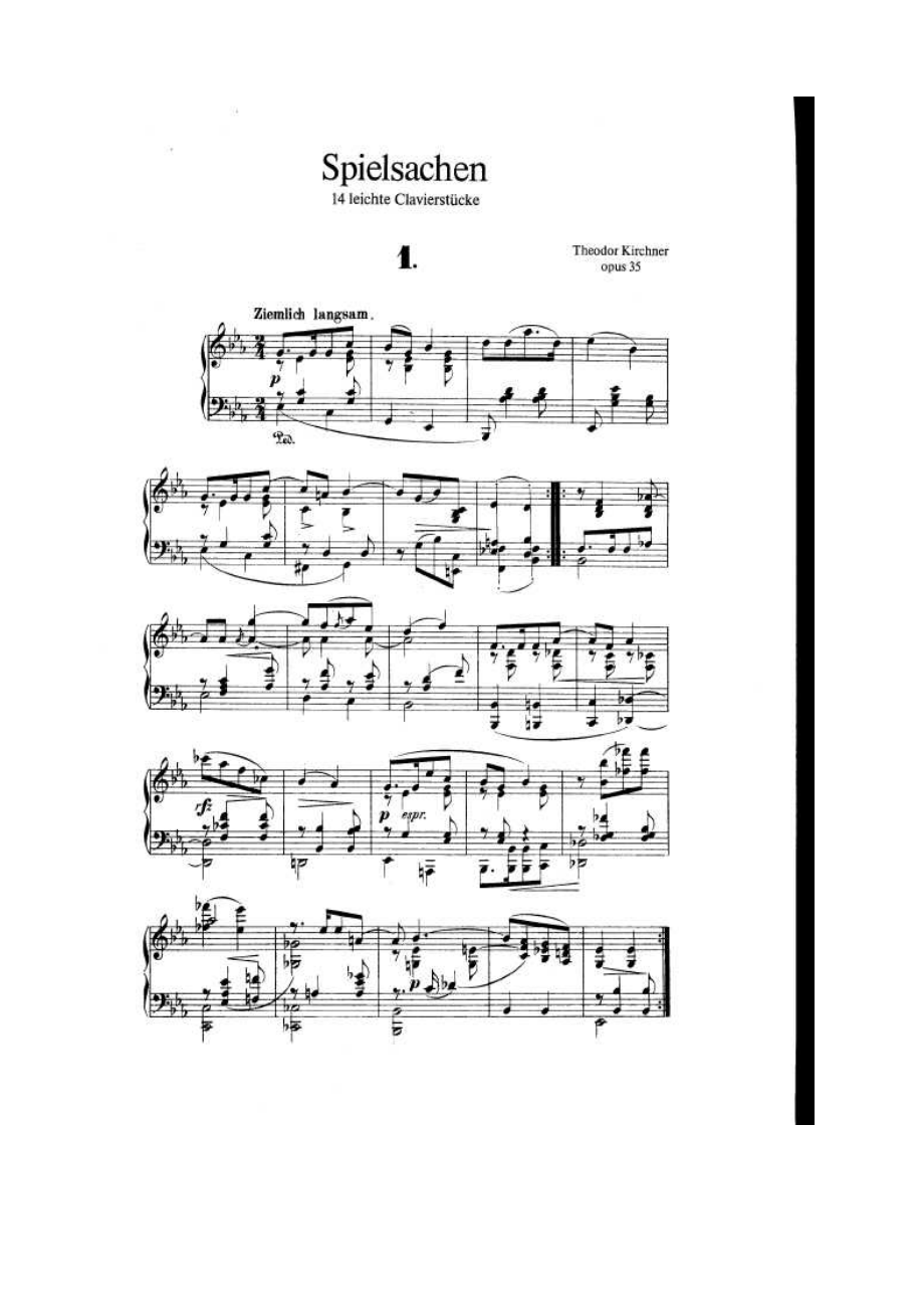 玩具 Spielsachen Op.35 钢琴谱_第1页