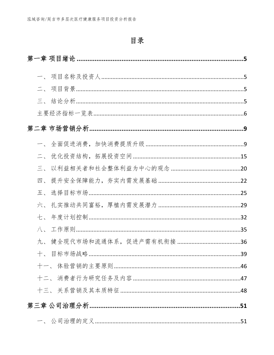 延吉市多层次医疗健康服务项目投资分析报告_第1页