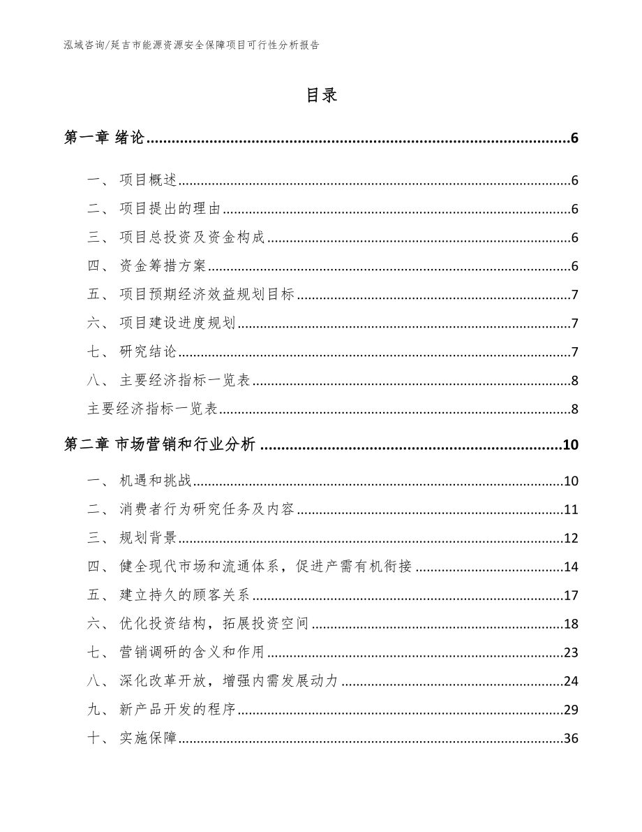 延吉市能源资源安全保障项目可行性分析报告_参考模板_第1页