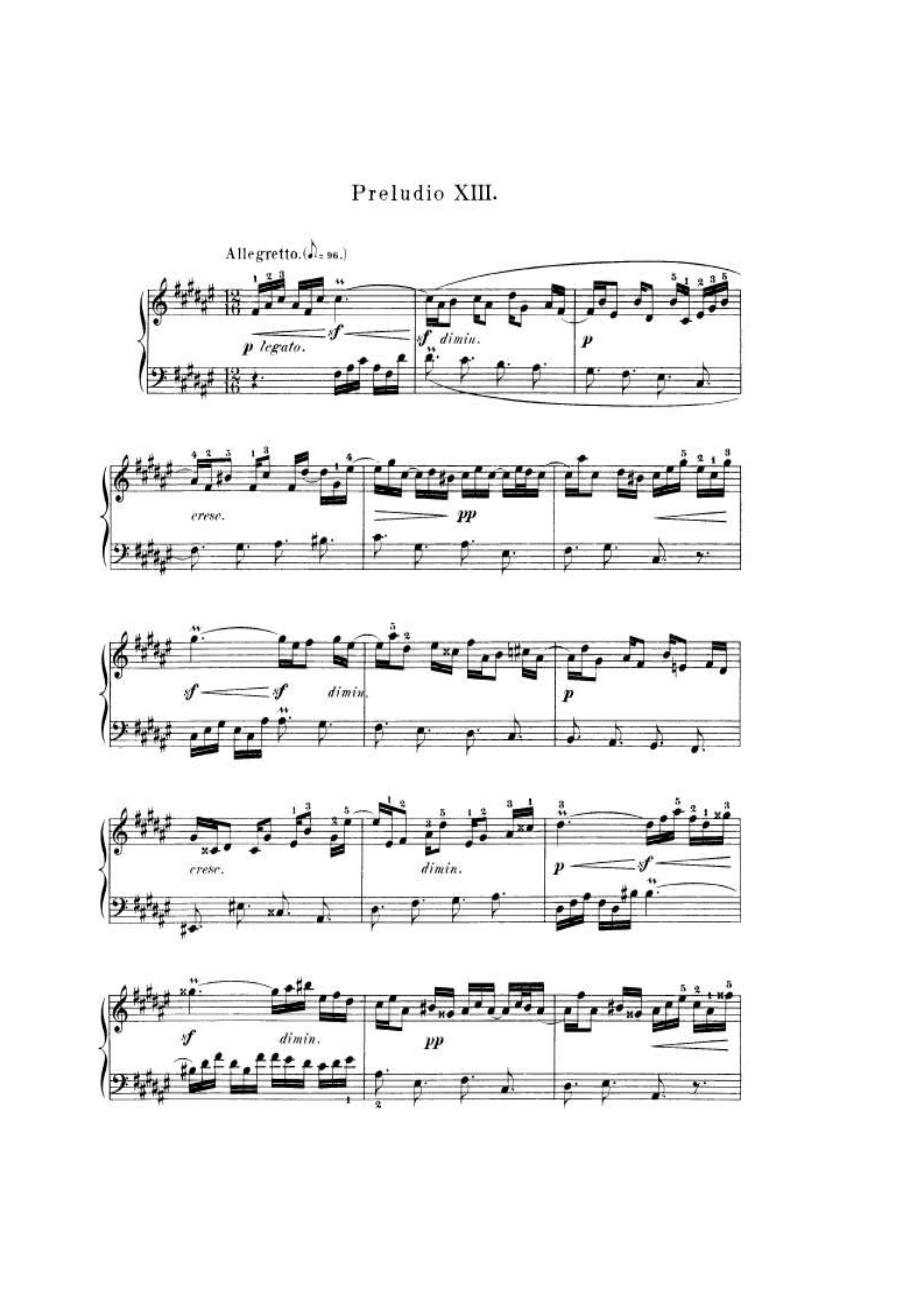 The Well Tempered Clavier I平均律钢琴曲集 第一部 钢琴谱3_第1页