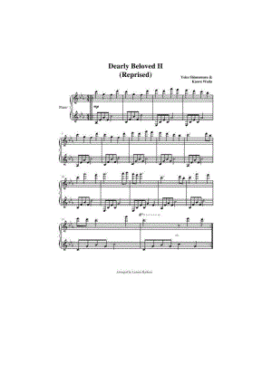 Kingdom Hearts 国王之心 钢琴谱6