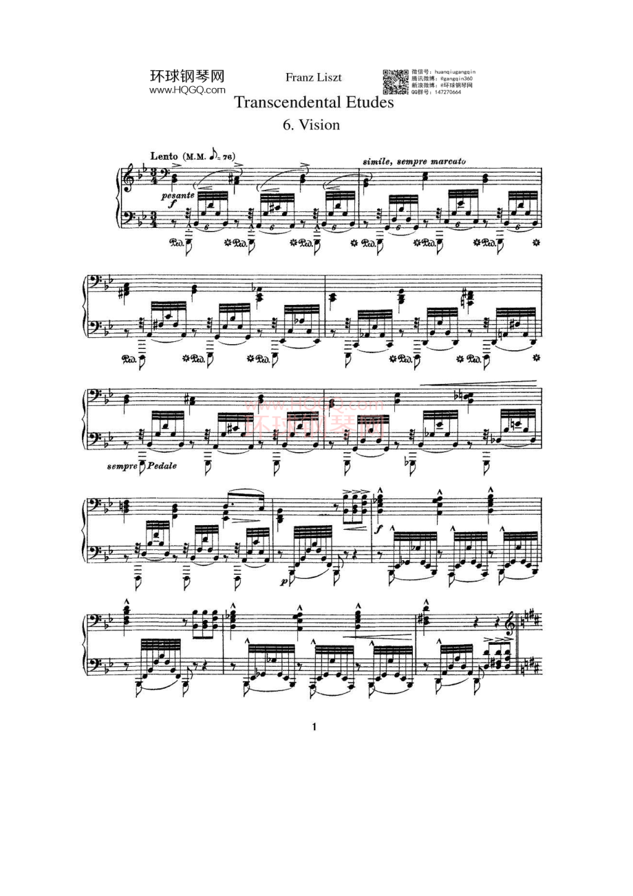 首超级技巧练习曲Vision（幻影） 钢琴谱_第1页