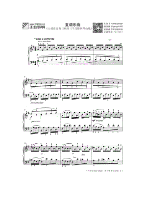 复调乐曲 G大调前奏曲与赋格（选自武汉音乐学院钢琴考级教程十级） 钢琴谱