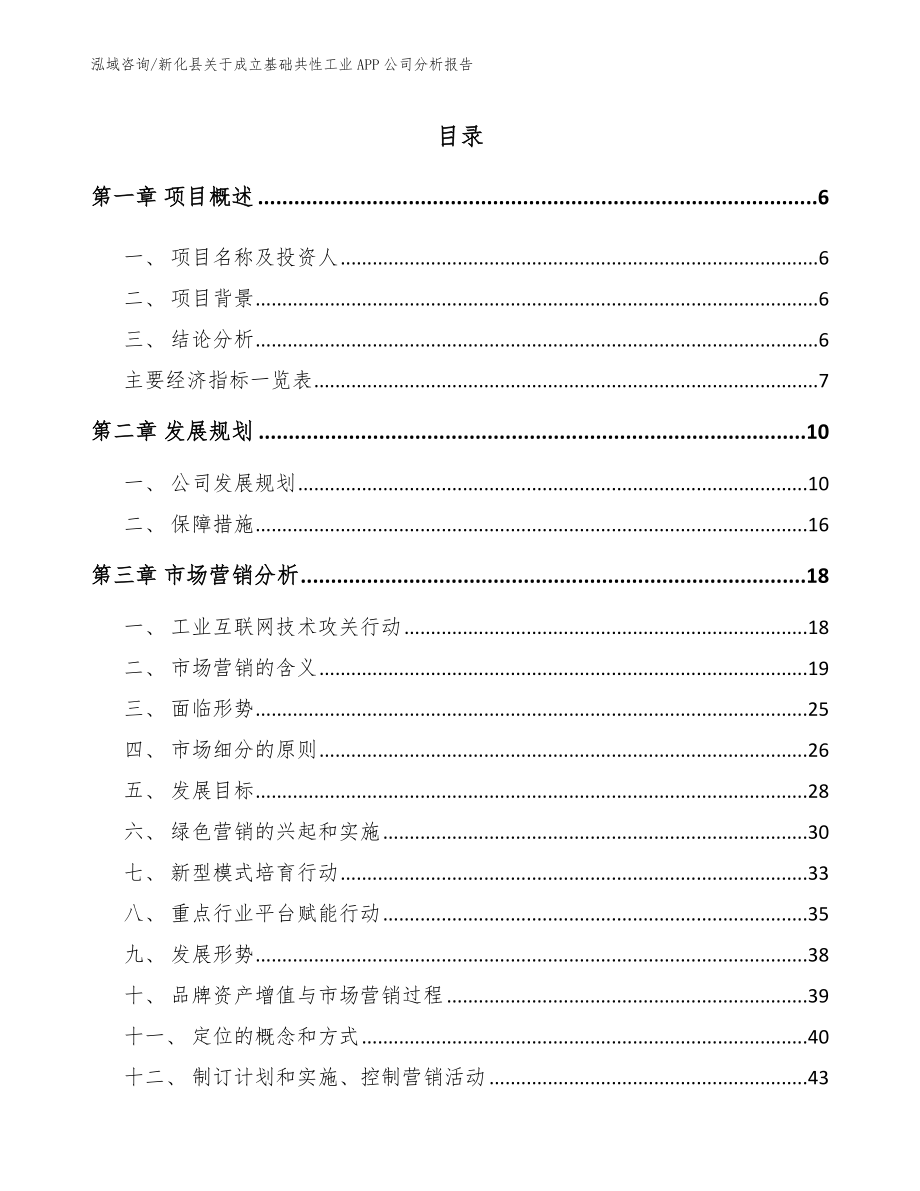 新化县关于成立基础共性工业APP公司分析报告_模板参考_第1页