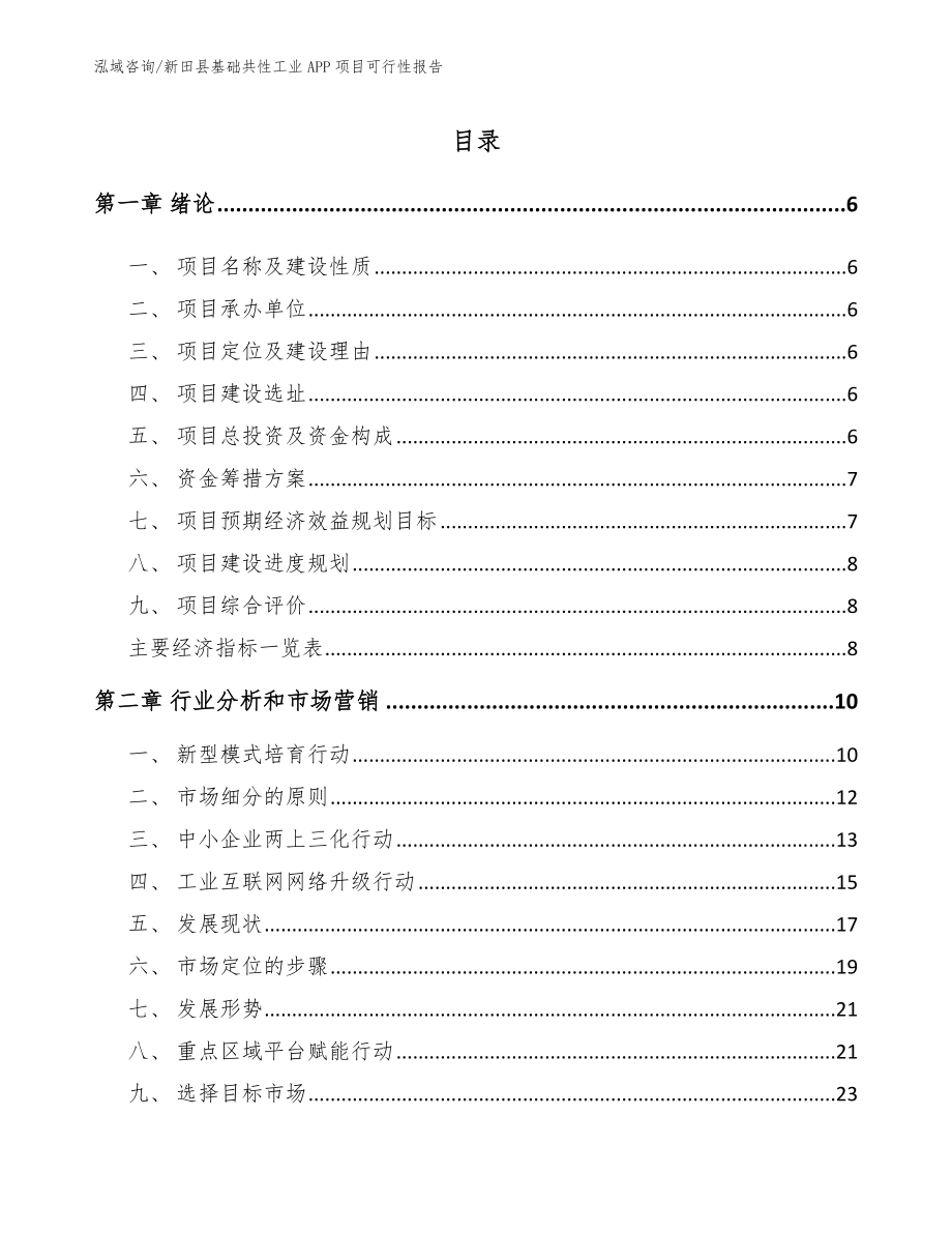 新田县基础共性工业APP项目可行性报告参考模板_第1页