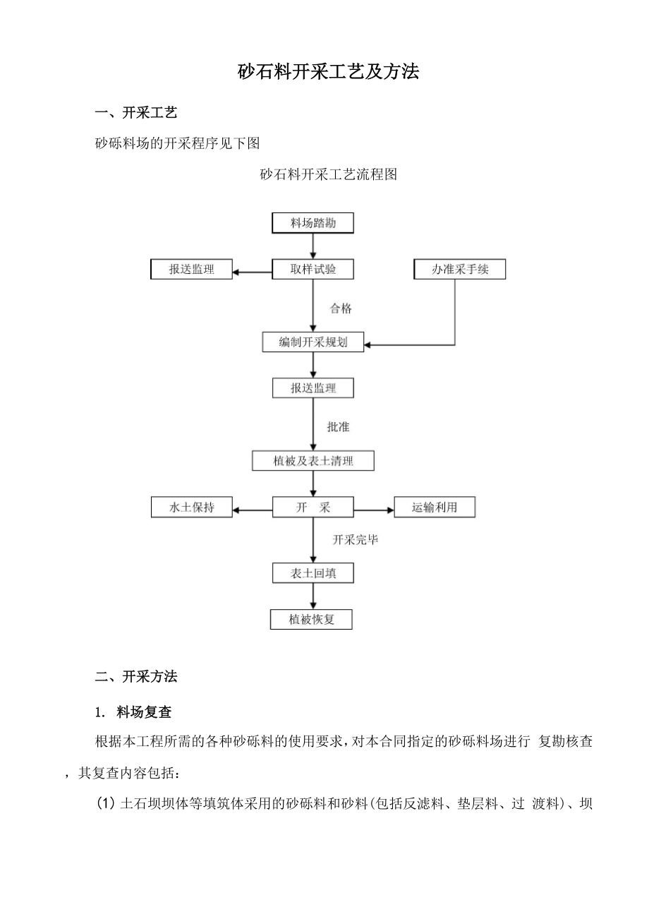 砂石料开采工艺及方法_第1页