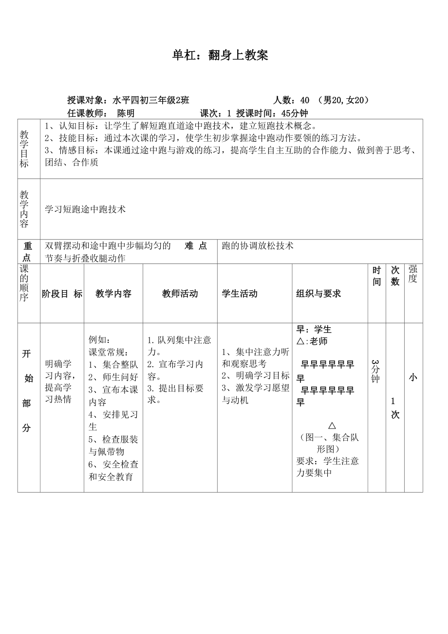 短跑直道跑技术_第1页