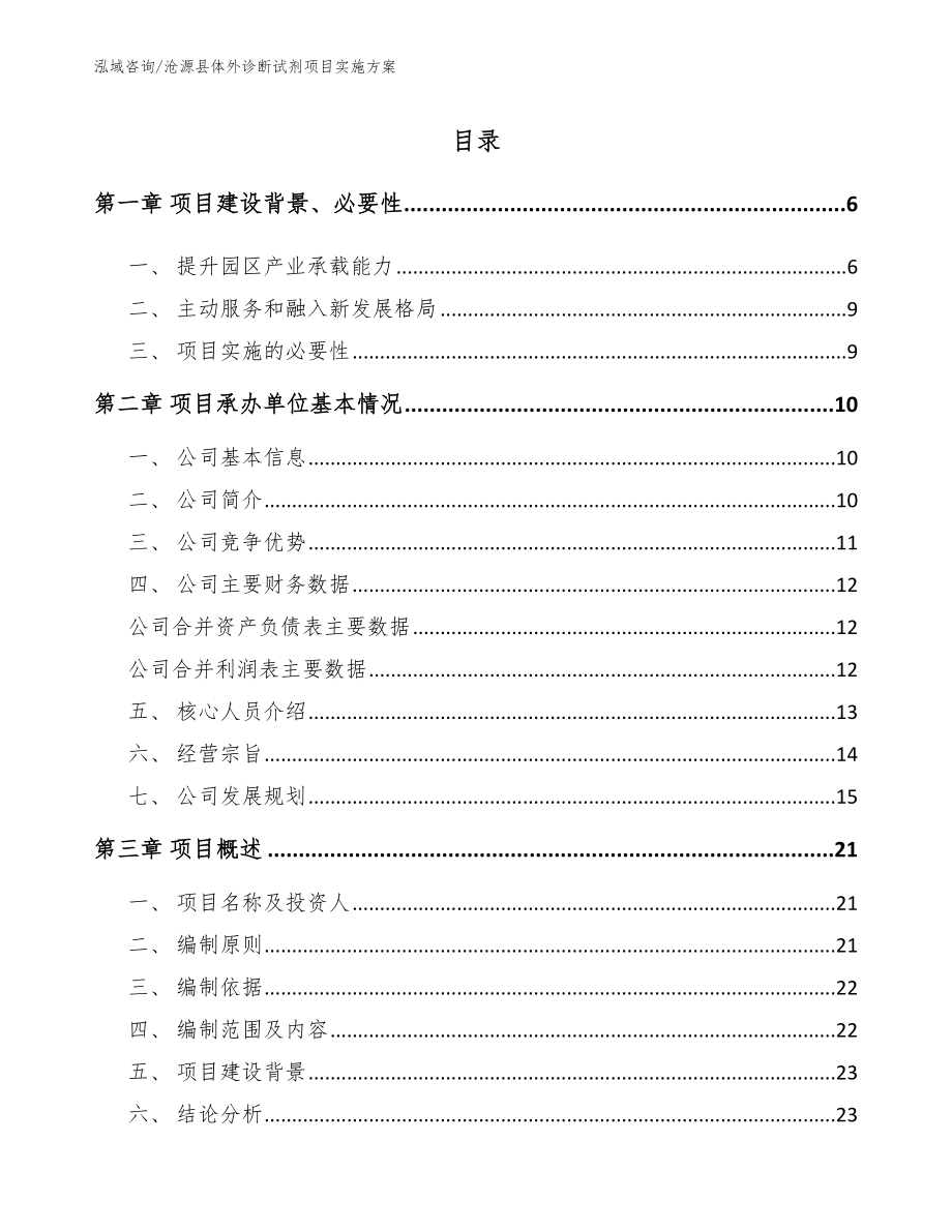 沧源县体外诊断试剂项目实施方案_第1页