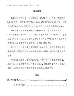 河南省关于成立社区公共服务公司可行性分析报告