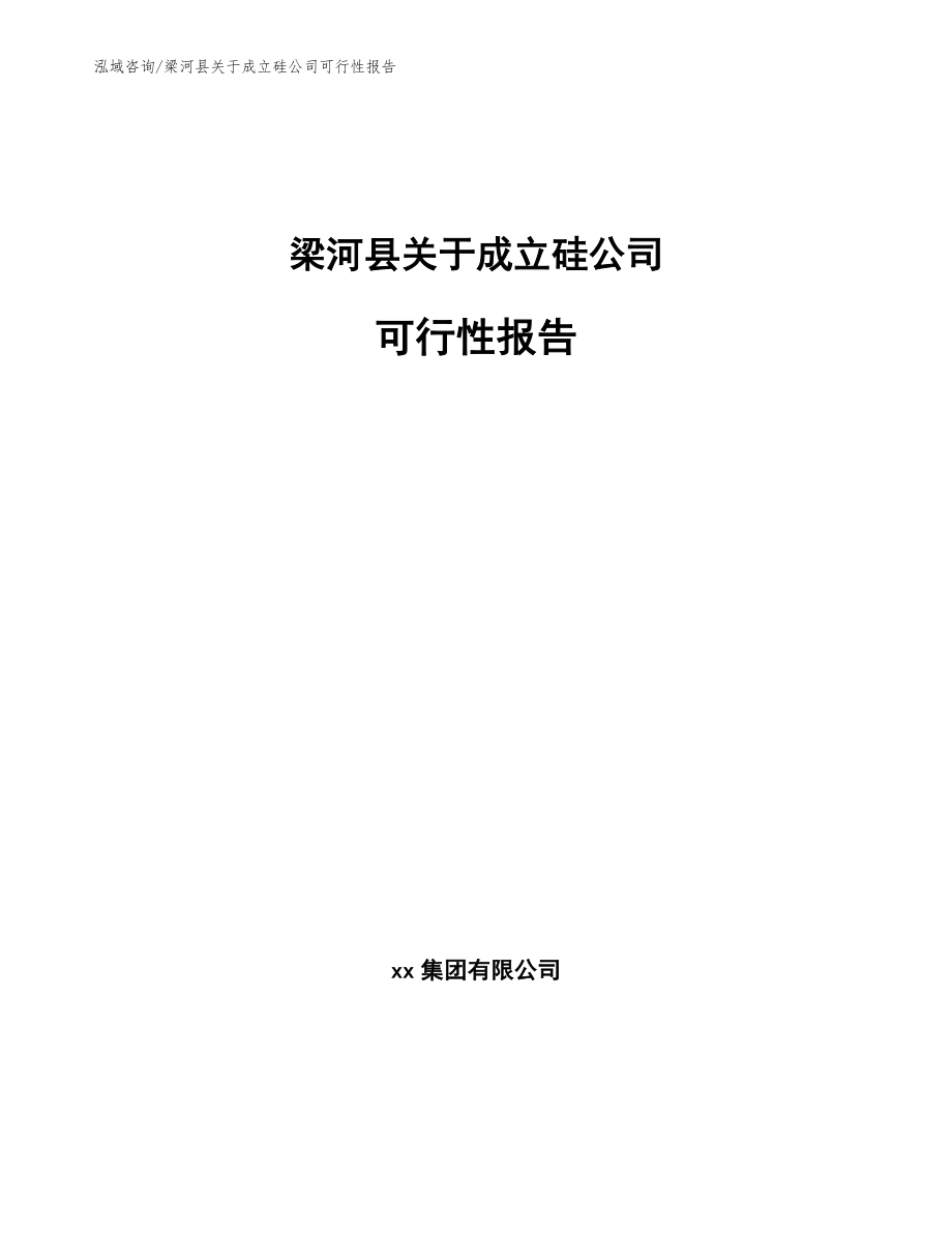 梁河县关于成立硅公司可行性报告_模板参考_第1页