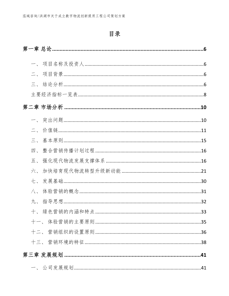 洪湖市关于成立数字物流创新提质工程公司策划方案（范文参考）_第1页