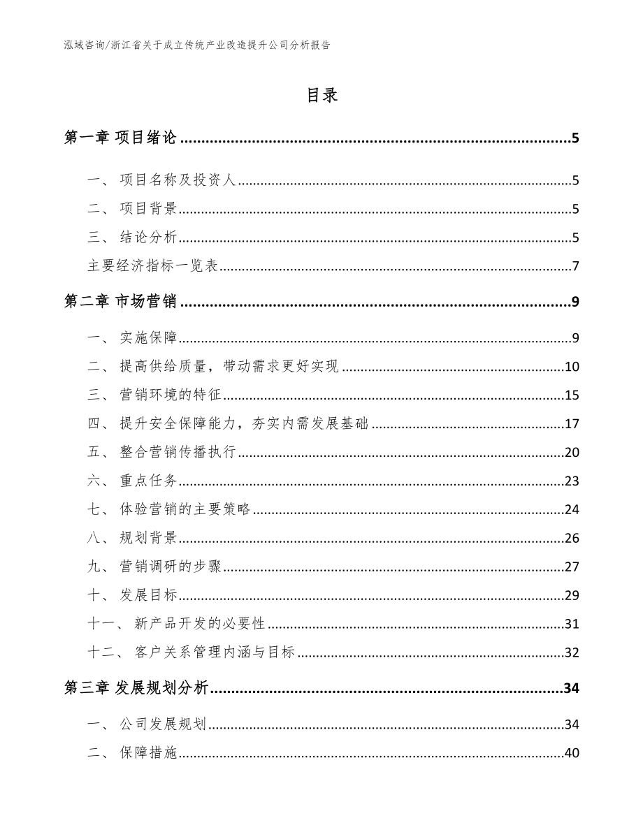 浙江省关于成立传统产业改造提升公司分析报告_第1页