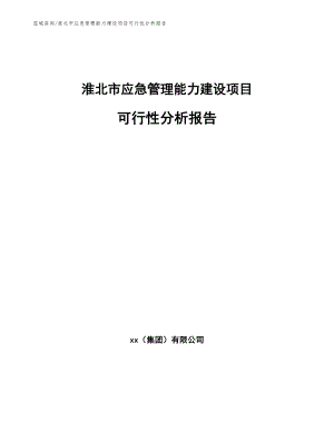 淮北市应急管理能力建设项目可行性分析报告【模板范本】