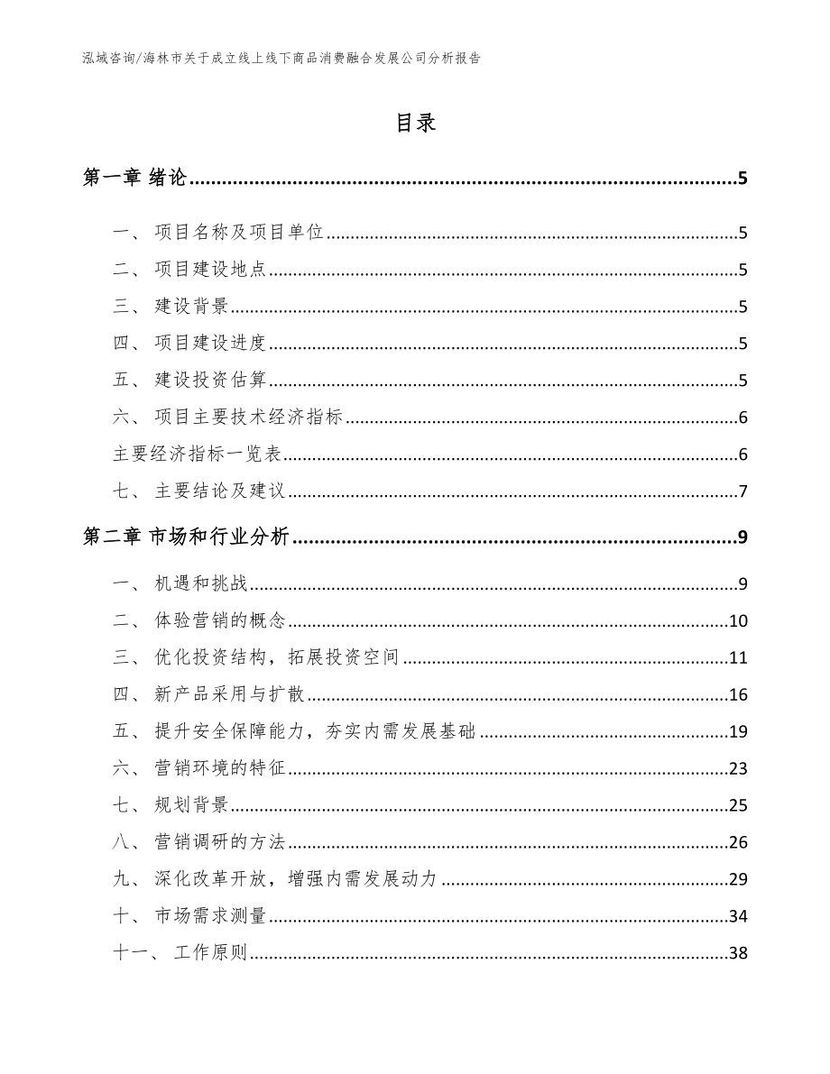 海林市关于成立线上线下商品消费融合发展公司分析报告_第1页