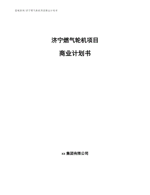 济宁燃气轮机项目商业计划书（模板范文）
