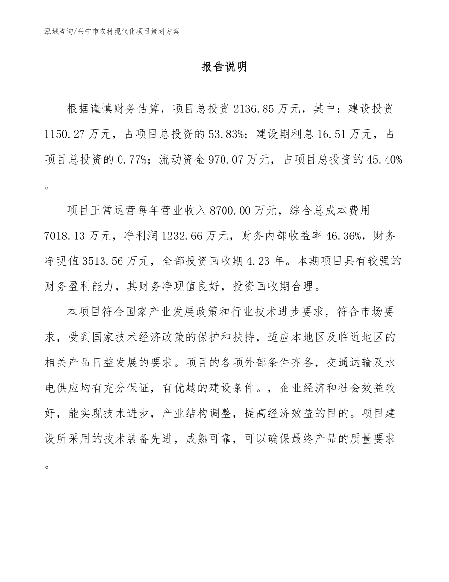 兴宁市农村现代化项目策划方案_第1页