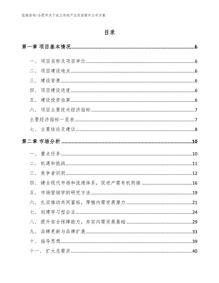 合肥市关于成立传统产业改造提升公司方案_第1页