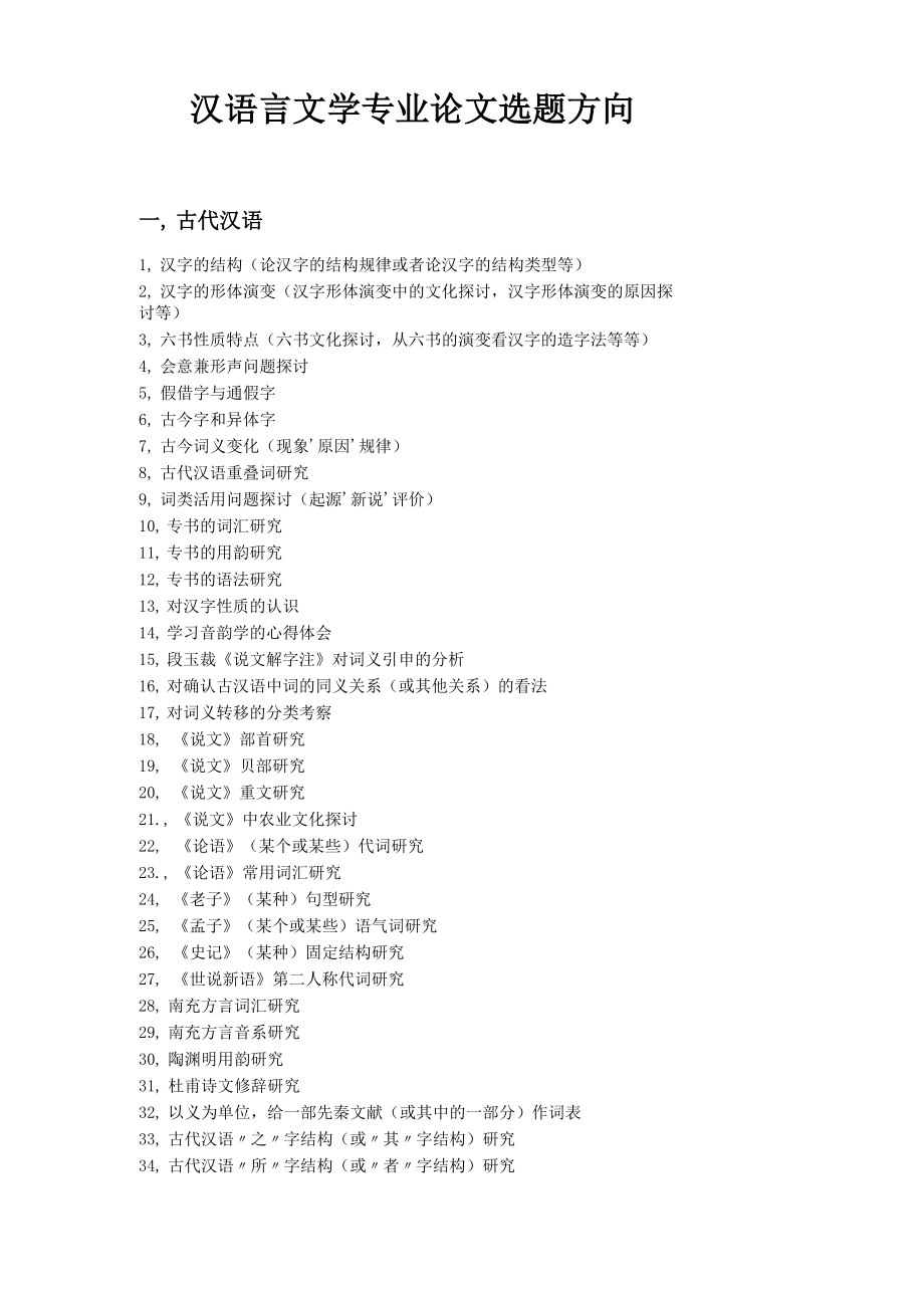 汉语言文学专业论文选题方向_第1页