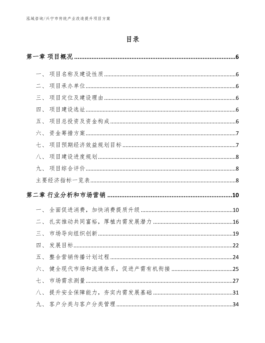 兴宁市传统产业改造提升项目方案_第1页