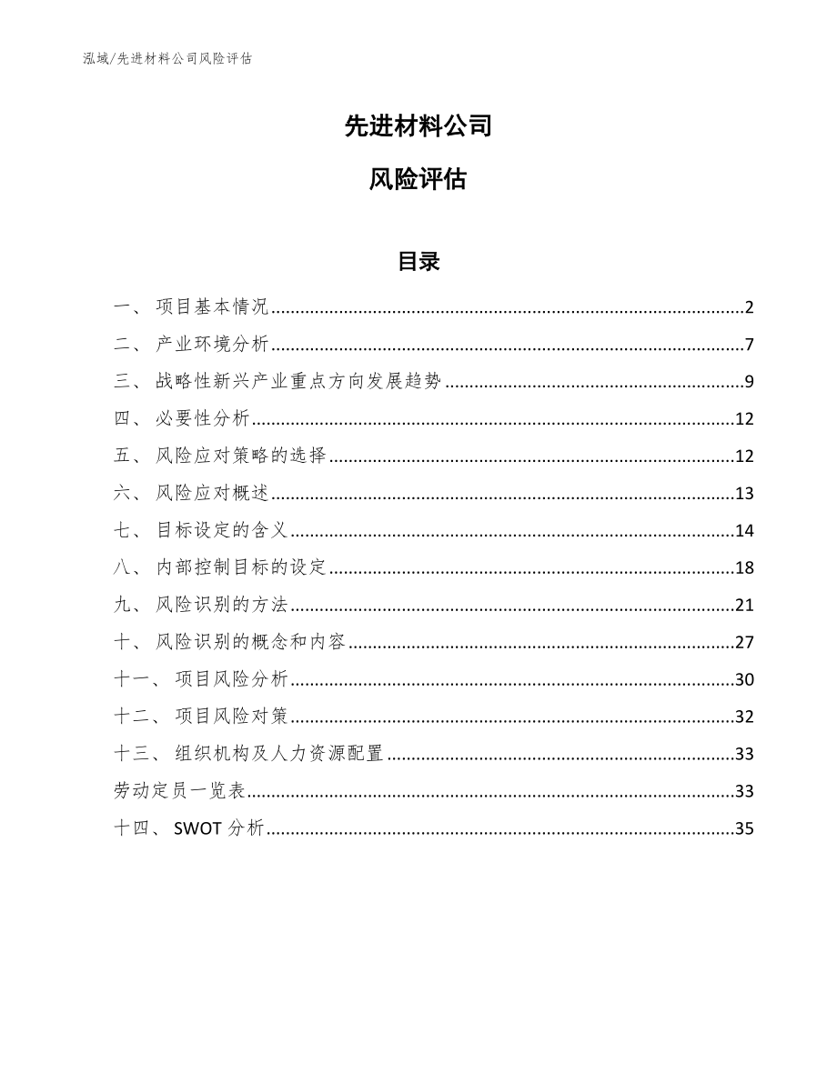 先进材料公司风险评估_第1页