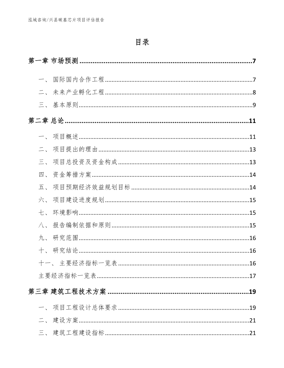 兴县碳基芯片项目评估报告_第1页
