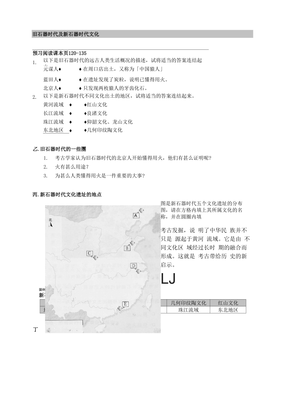 《旧石器时代及新石器时代文化》_第1页