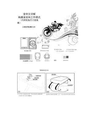全中文详解码表安装和工作模式(附轮胎尺寸表)