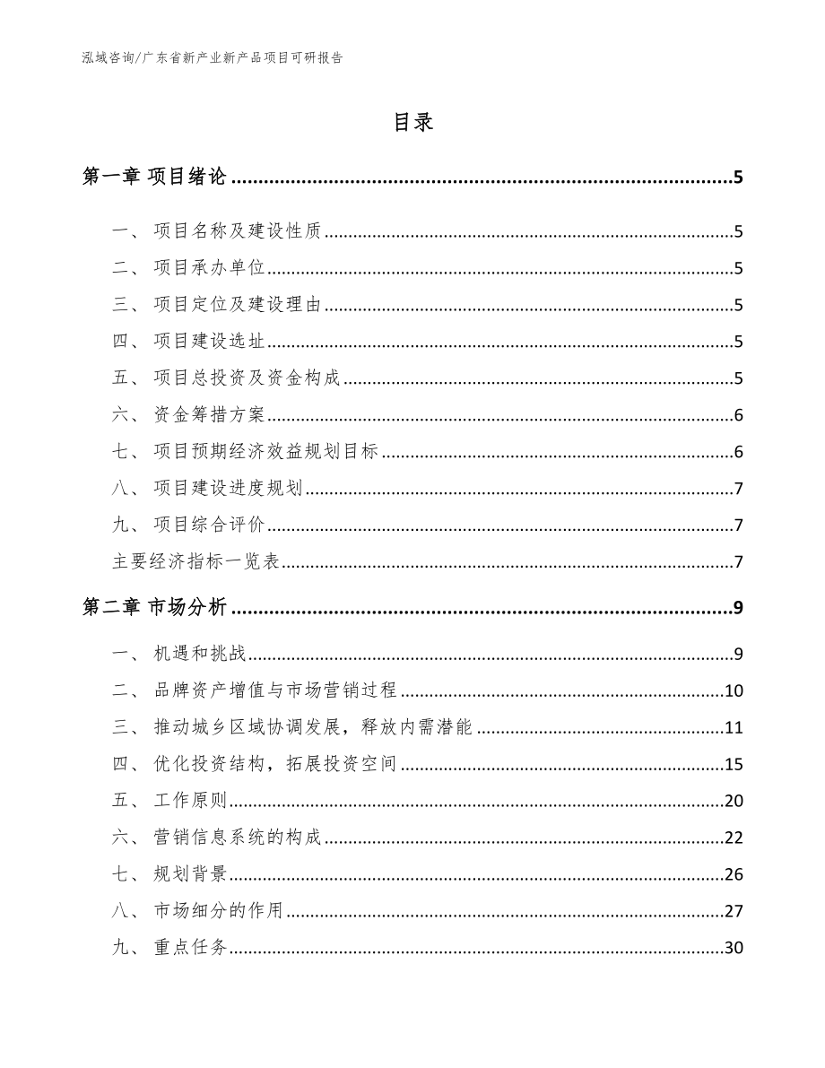 广东省新产业新产品项目可研报告_第1页