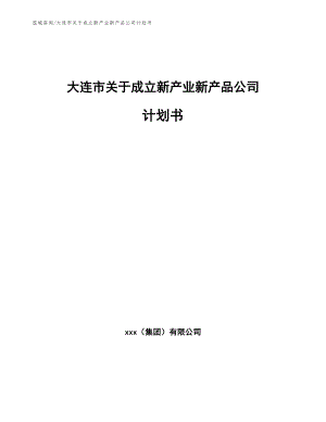 大连市关于成立新产业新产品公司计划书【参考范文】