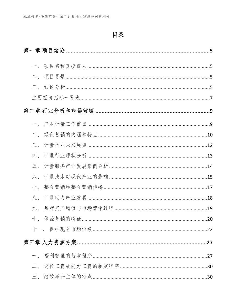 陇南市关于成立计量能力建设公司策划书_第1页