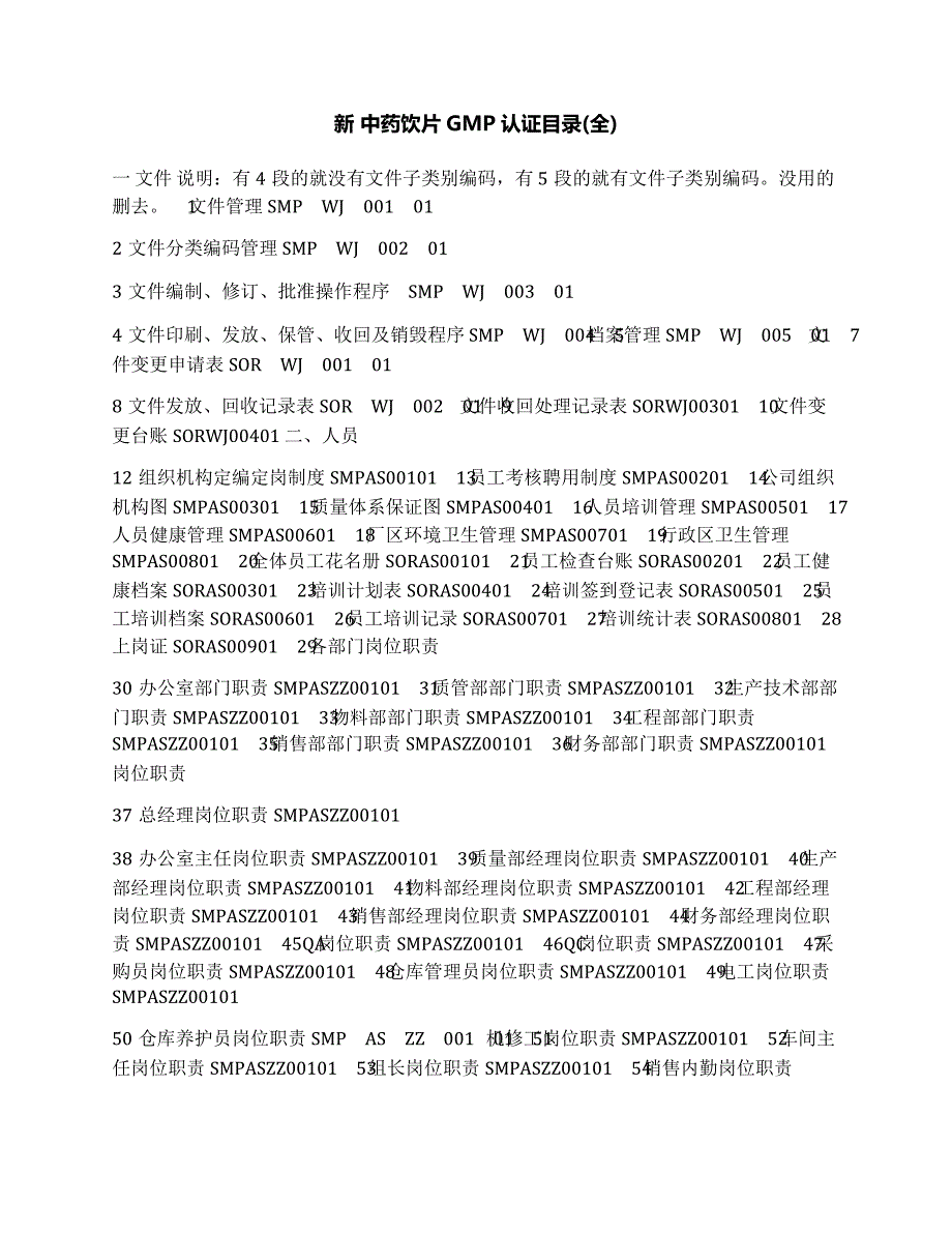 新中药饮片GMP认证目录(全)_第1页