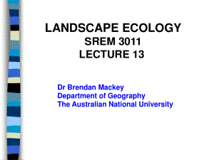 景观生态学英文版课件环境课件讲义--lect_8