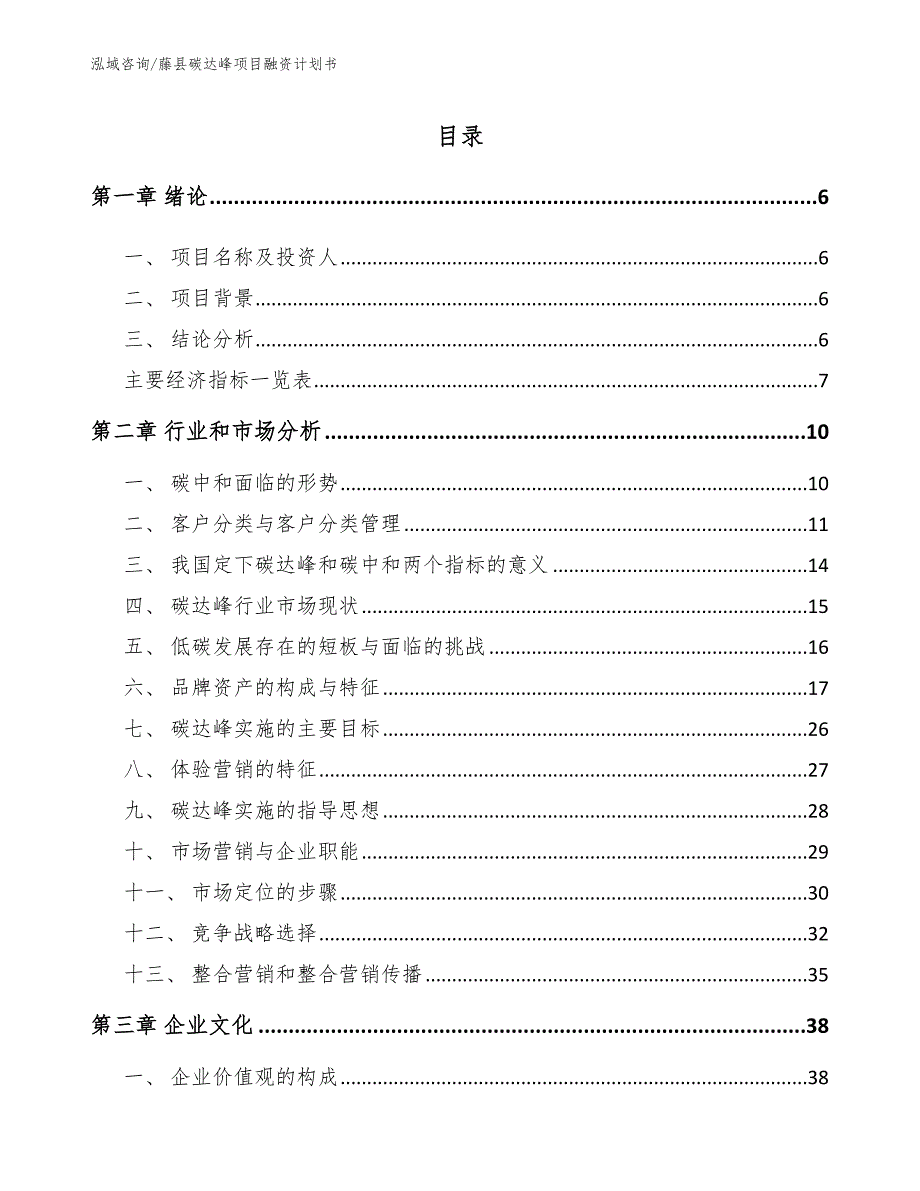 藤县碳达峰项目融资计划书_第1页