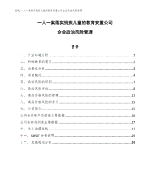 一人一案落实残疾儿童的教育安置公司企业政治风险管理_参考