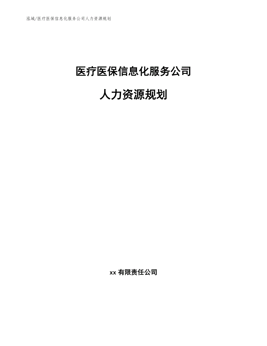 医疗医保信息化服务公司人力资源规划【范文】_第1页