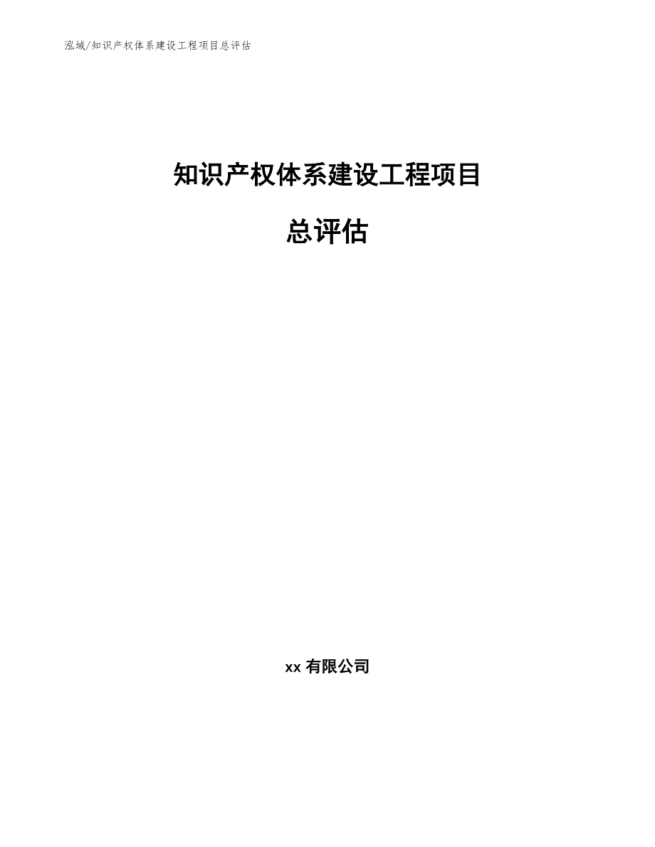 知识产权体系建设工程项目总评估（参考）_第1页