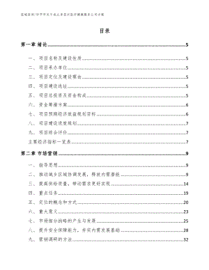 毕节市关于成立多层次医疗健康服务公司方案_范文模板