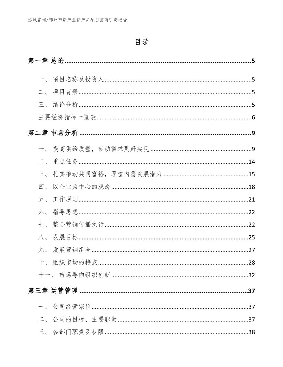 邳州市新产业新产品项目招商引资报告模板范文_第1页