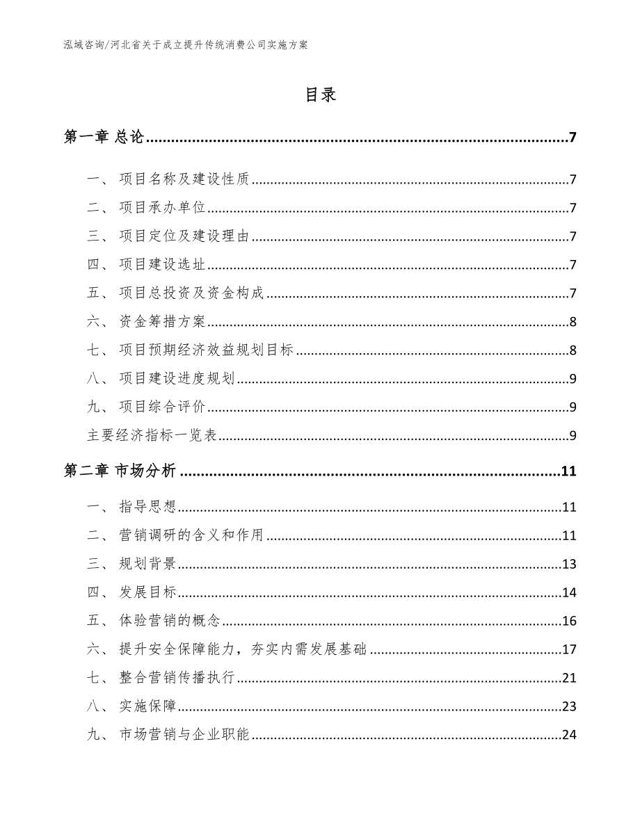 河北省关于成立提升传统消费公司实施方案_参考范文_第1页