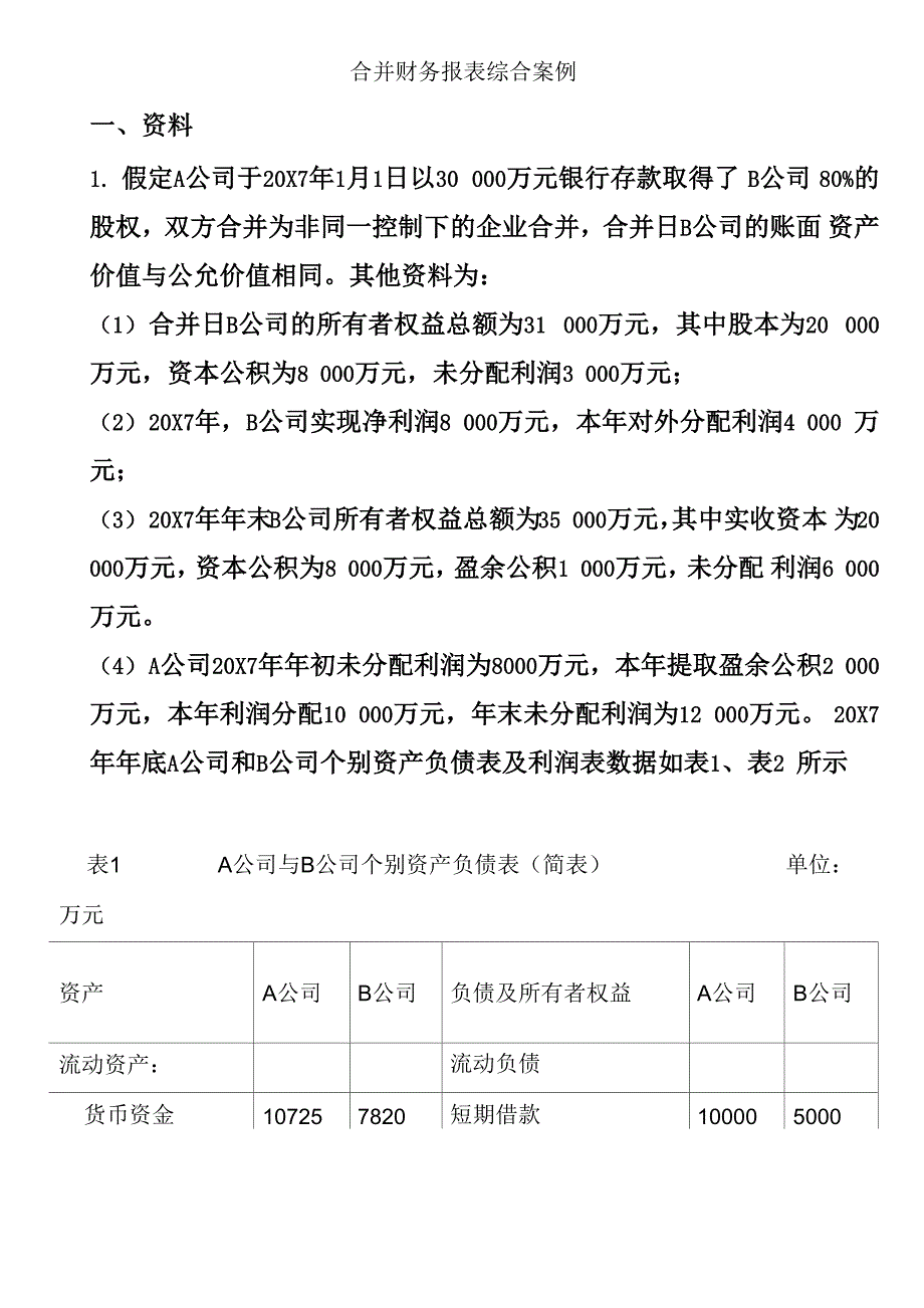 合并财务报表综合案例DOC_第1页