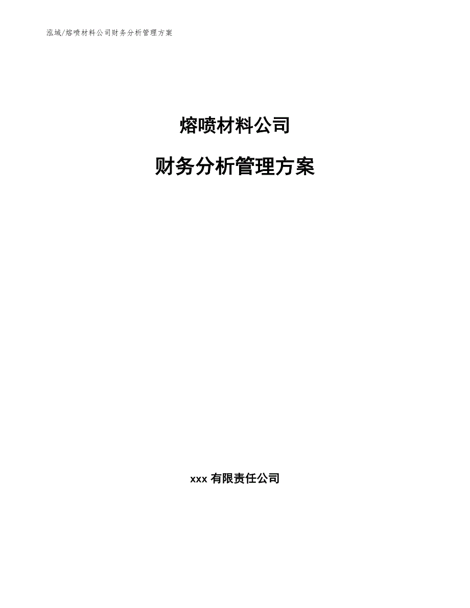 熔喷材料公司财务分析管理方案_第1页