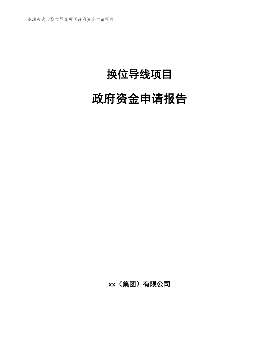 换位导线项目政府资金申请报告_第1页