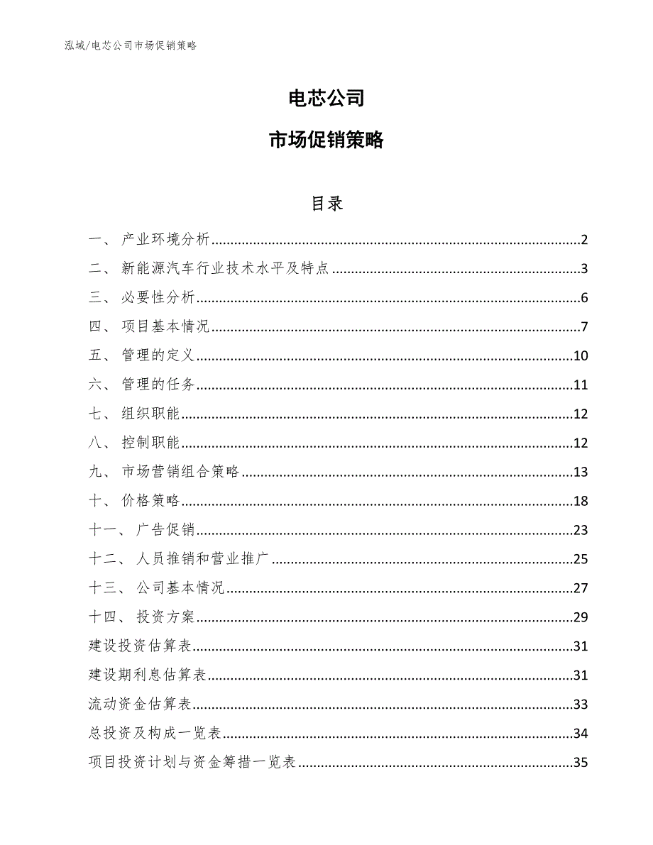 电芯公司市场促销策略_第1页