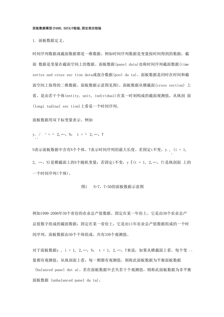 面板数据的F检验固定效应检验_第1页