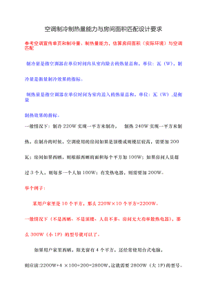 空調(diào)多少匹帶多大面積空調(diào)和房間面積計算房間面積和空調(diào)匹數(shù)