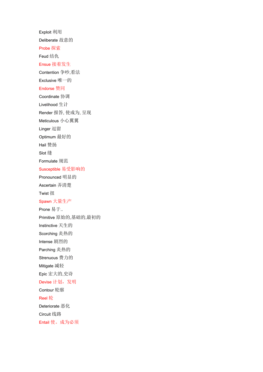 作者亲自整理的托福阅读题核心词汇_第1页